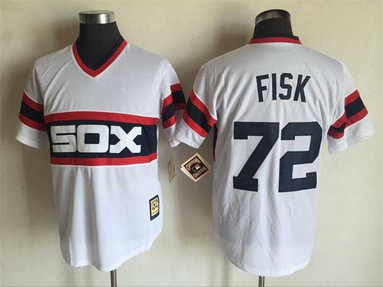 Chicago White Sox #72 Carlton Fisk White Mitchell And Ness Throwback Pullover Stitched Jersey,We sell and wholesale Chicago White Sox #72 Carlton Fisk White Mitchell And Ness Throwback Pullover Stitched Jersey on line form chian!